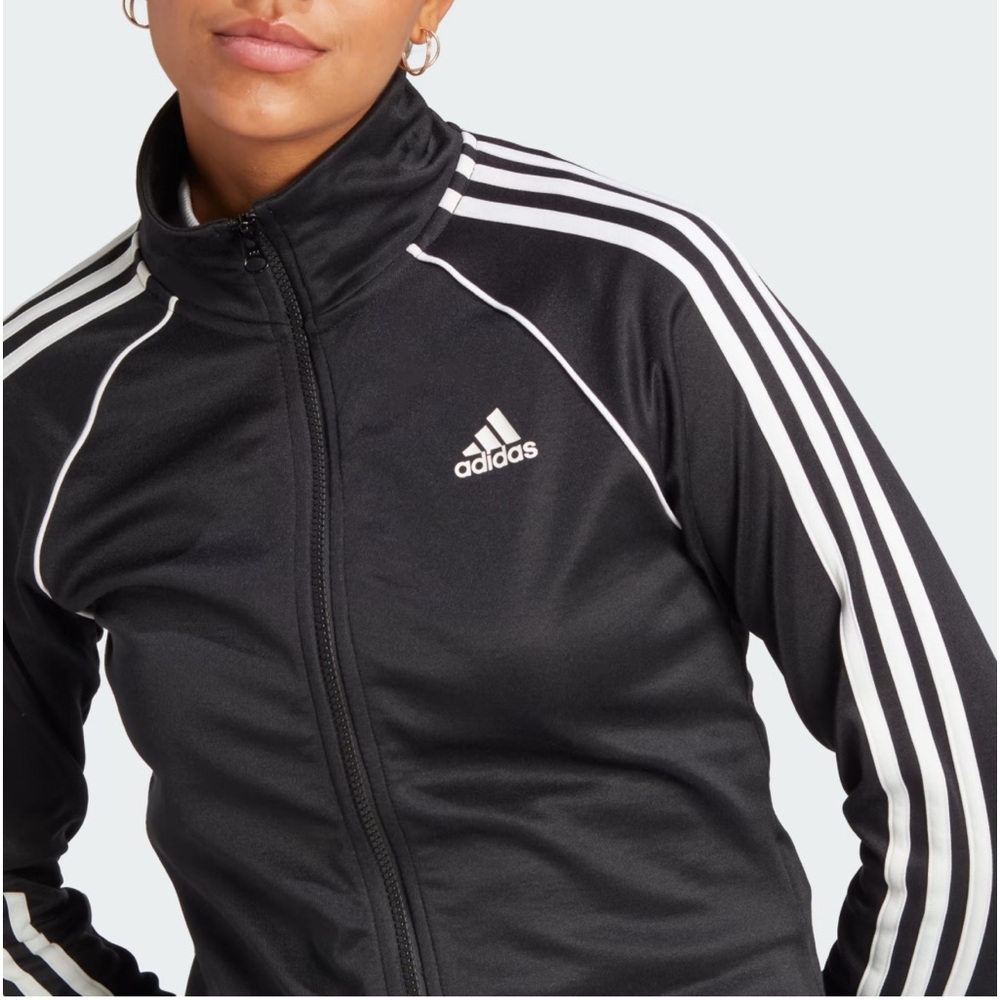 Adidas track jacket size large ladies